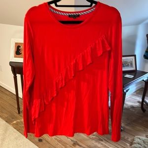 JEANNE PIERRE easy scoop neck long sleeve top